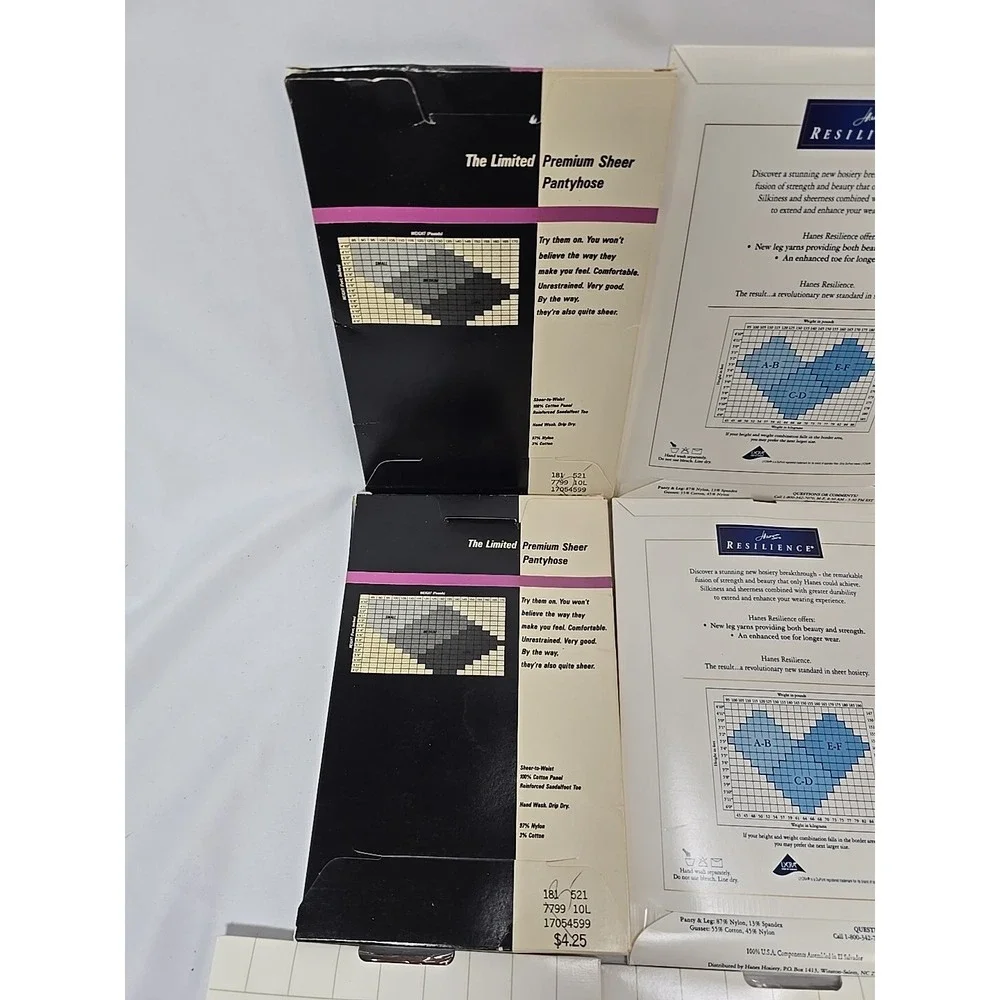 Lot (12) Pantyhose Sz C | Black & Beige Nordstrom, Hanes, The Limited, Hit or Mi